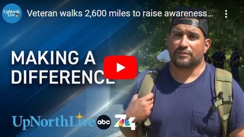 Veteran walks 2,600 miles to raise awareness of veterans' mental health struggles